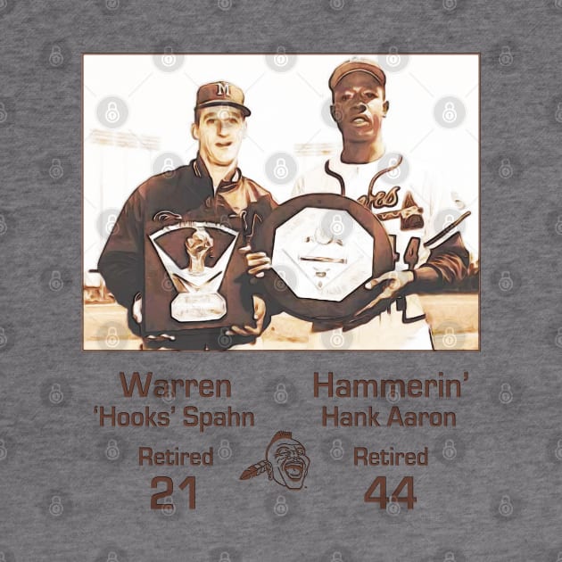 Hammerin' Hank Aaron • Warren Hooks Spahn by The MKE Rhine Maiden